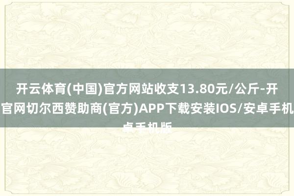 开云体育(中国)官方网站收支13.80元/公斤-开云官网切尔西赞助商(官方)APP下载安装IOS/安卓手机版