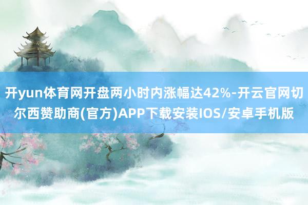 开yun体育网开盘两小时内涨幅达42%-开云官网切尔西赞助商(官方)APP下载安装IOS/安卓手机版