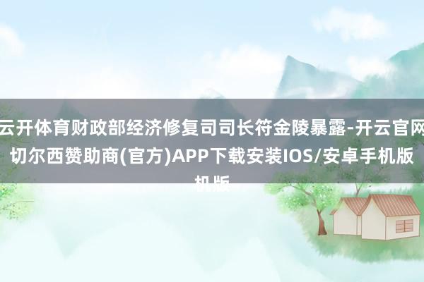 云开体育财政部经济修复司司长符金陵暴露-开云官网切尔西赞助商(官方)APP下载安装IOS/安卓手机版