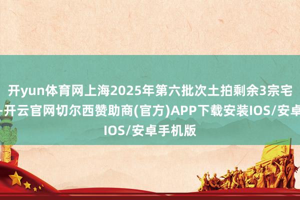 开yun体育网上海2025年第六批次土拍剩余3宗宅地出让-开云官网切尔西赞助商(官方)APP下载安装IOS/安卓手机版